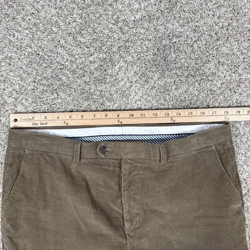 Ralph Lauren Pants Mens 36x32 Brown Straight Leg Trousers Pleated Actual 36x29‎